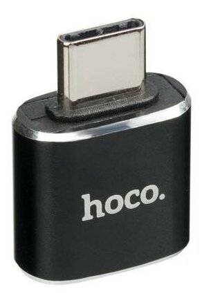 Переходник/адаптер Hoco OTG USB - USB Type-C UA5, 1 шт, черный