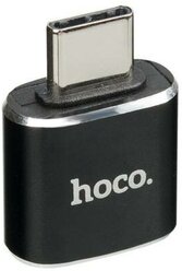 Переходник/адаптер Hoco OTG USB - USB Type-C UA5, 1 шт., черный