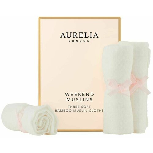 Бамбуковые муслиновые салфетки AURELIA London WEEKEND MUSLINS three soft bamboo muslin cloths 3шт