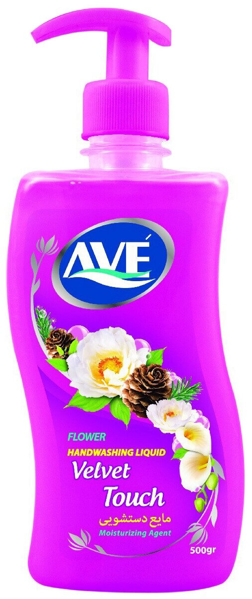 Мыло жидкое AVE розовое ( Бархатные прикосновения с ароматом цветов) 500мл