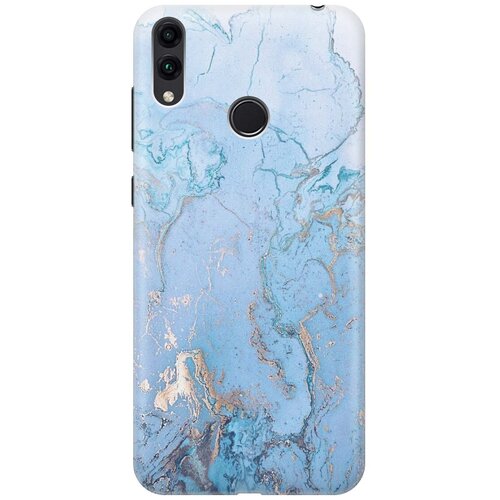 фото Re:paчехол - накладка artcolor для honor 8c с принтом "голубой мрамор"