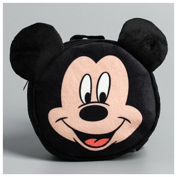 Рюкзак детский плюшевый, 18.5 см x 5 см x 22 см "Мышонок", Микки Маус