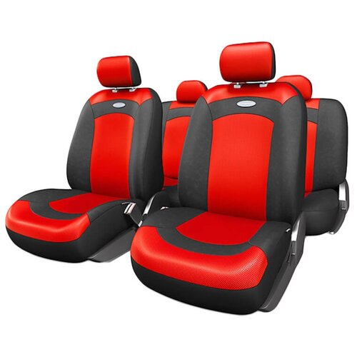фото Чехлы на сиденья extreme, чёрно-красные autoprofi