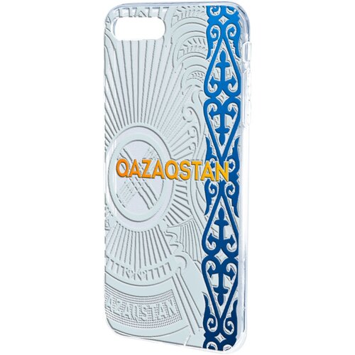 Силиконовый чехол Mcover для Apple iPhone 7 Plus с рисунком KZ силиконовый чехол mcover для apple iphone 7 plus с рисунком флаг казахстана