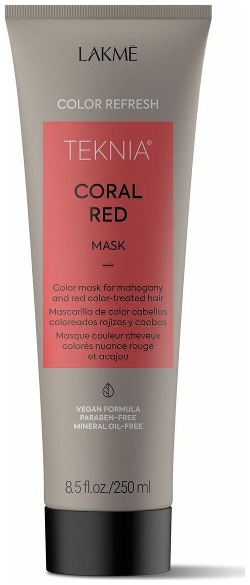 Lakme Teknia Refresh Coral Red Маска для обновления цвета красных оттенков волос, 250 г, 250 мл, туба