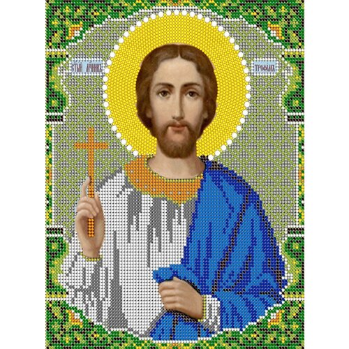 Вышивка бисером иконы Святой Трофим 19*24 см
