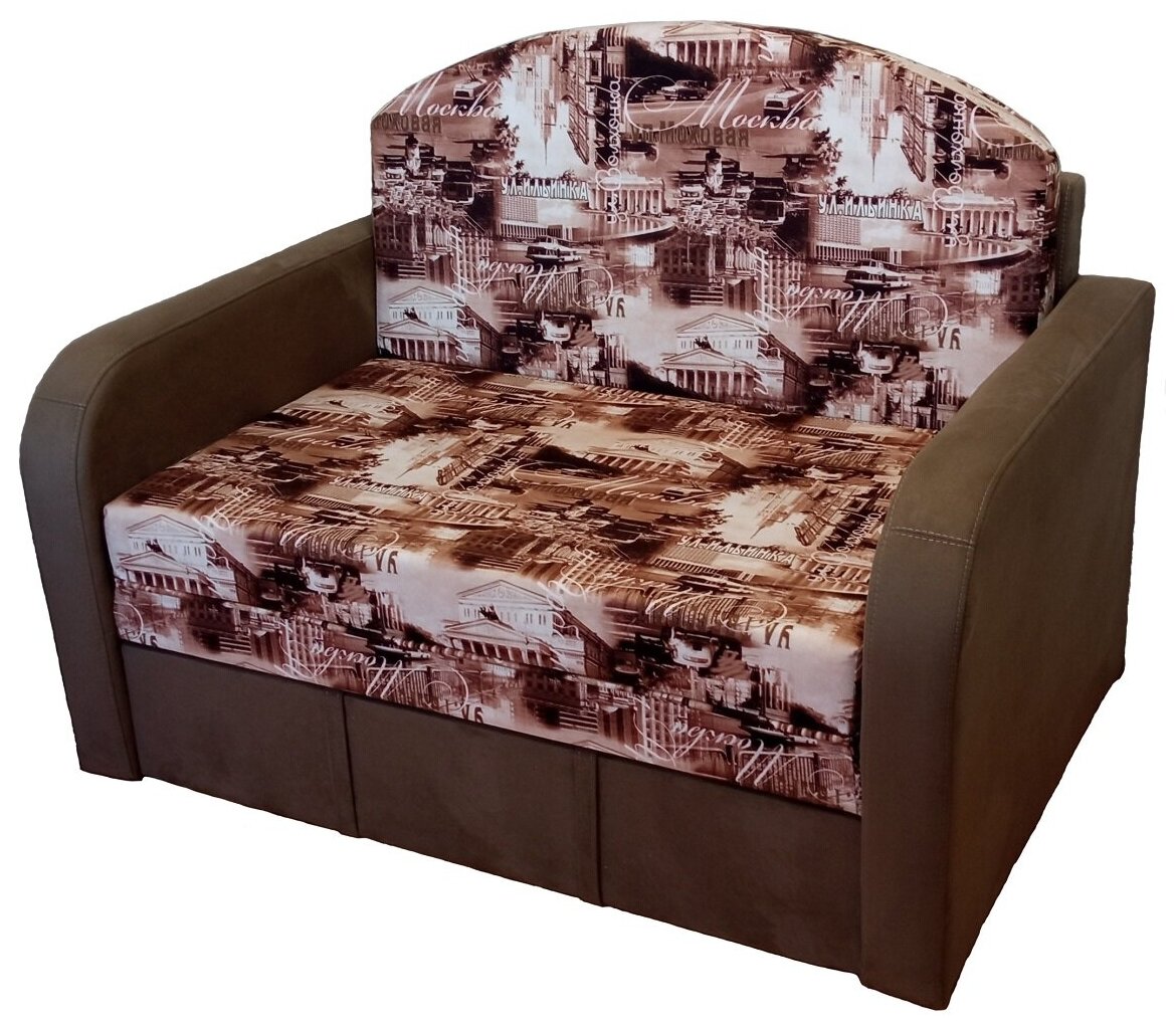 Раскладной диван-кровать StylChairs Соня, обивка: велюр, цвет: коричневый