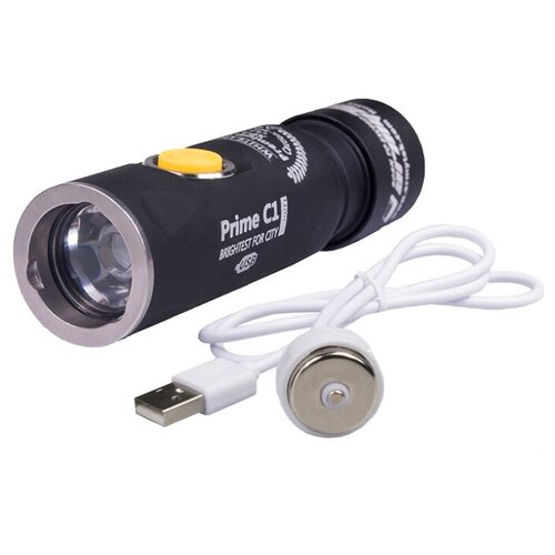 фото Ручной фонарь armytek prime c1 xp-l magnet usb (теплый свет) + 18350 li-ion черный