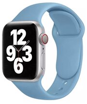 Силиконовый ремешок для Apple Watch 38/40/41 mm, голубой, размер s/m