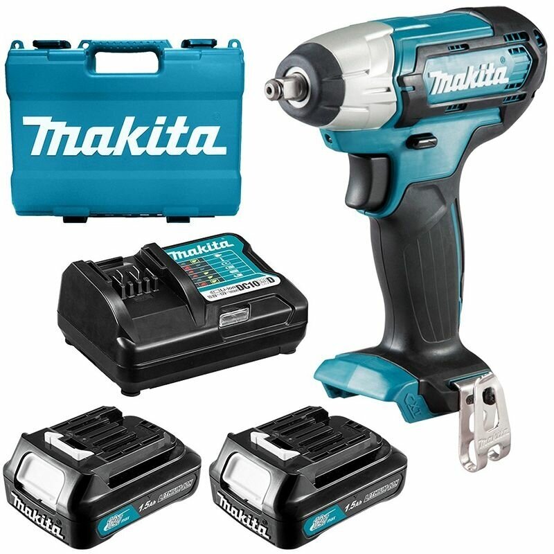 Гайковёрт аккумуляторный ударный MAKITA TW140DWAE (10,8 В, 135нм, 3/8", 1,1кг, 2 акк, 2Ач, кейс) - фотография № 8