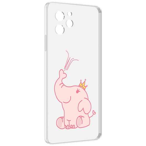Чехол MyPads слоник-принц детский для Huawei Nova Y61 / Huawei Enjoy 50z задняя-панель-накладка-бампер