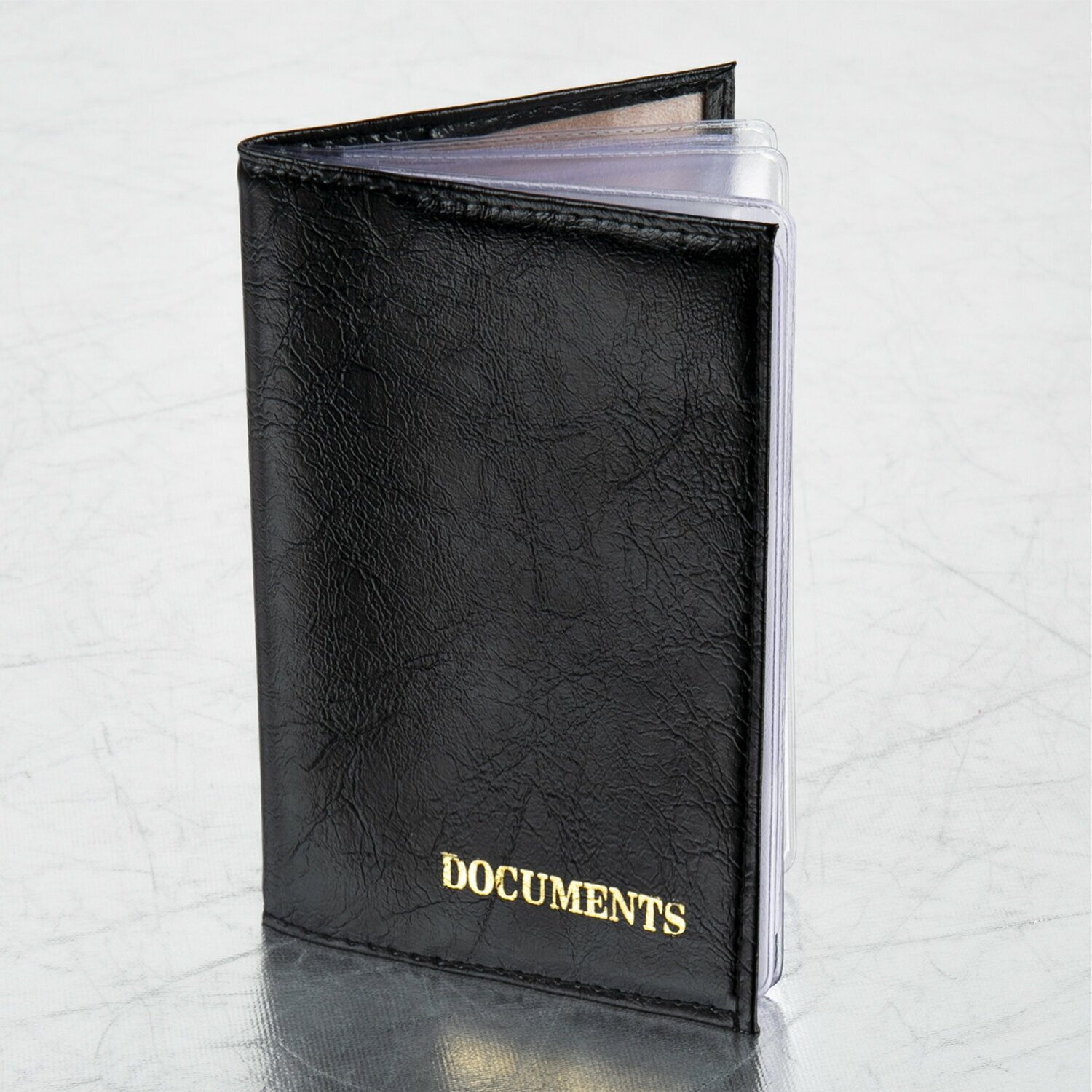 Обложка для автодокументов STAFF Profit, экокожа, "DOCUMENTS", черная, 237181