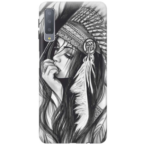 фото Re:paчехол - накладка artcolor для samsung galaxy a7 (2018) с принтом "эскиз девушки"