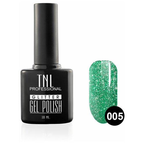 TNL Professional Гель-лак Glitter Effect, 10 мл, №05 - Мятный