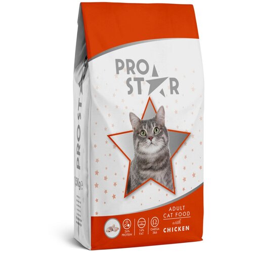 Prostar Adult Cat Chicken сухой корм для взрослых кошек с курицей - 1 кг + 200 г в подарок