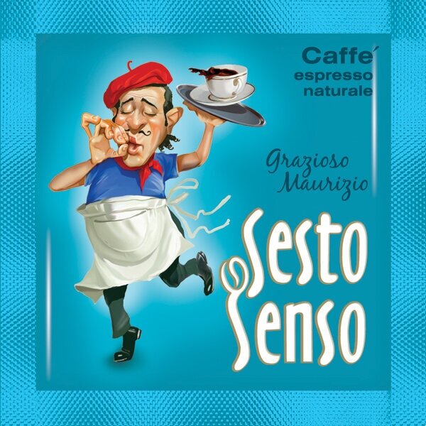 SESTO SENSO / Кофе в чалдах "Grazioso Maurizio" (чалды, стандарт E.S.E, 44 мм ),120 шт