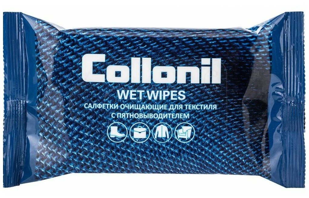 Collonil Салфетки влажные Wet Wipes для текстиля с пятновыводителем 15 шт