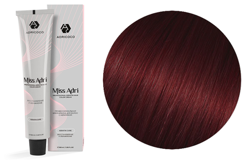 ADRICOCO Miss Adri крем-краска для волос с кератином, 8.66 светлый блонд интенсивно красный