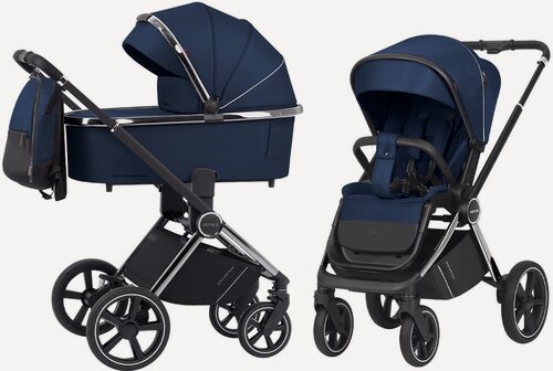 Изображение товара Коляска Carrello Ultimo Arctic Blue CHROME CRL-6520 2 в 1, водоотталкивающая, UV-защита, max вес 22 кг