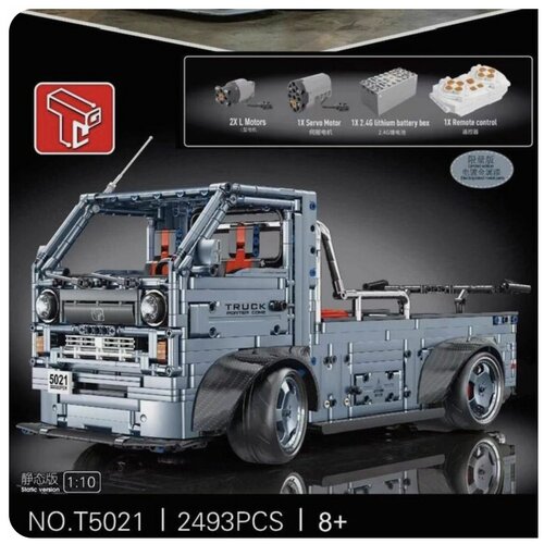 Конструктор T5021 Грузовик City Truck 2493 деталей engineering bulldozer crane technic dump truck building blocks city co