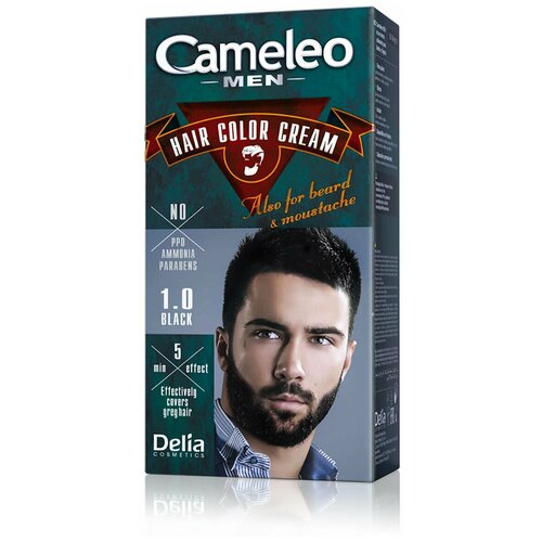 CAMELEO MEN Крем - краска для волос, бороды и усов 1.0 Черный