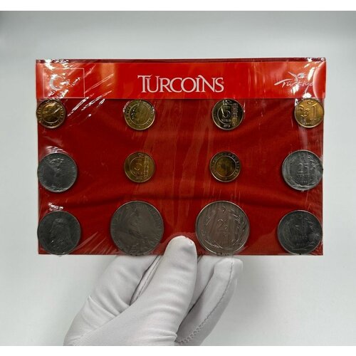 Набор Разменных Монет Турции 12 штук на Подложке! россия 2023 набор из 14 юбилейных и разменных монет