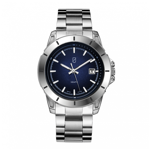Наручные часы УЧЗ Наручные часы УЧЗ 3002B-3, серебряный, синий