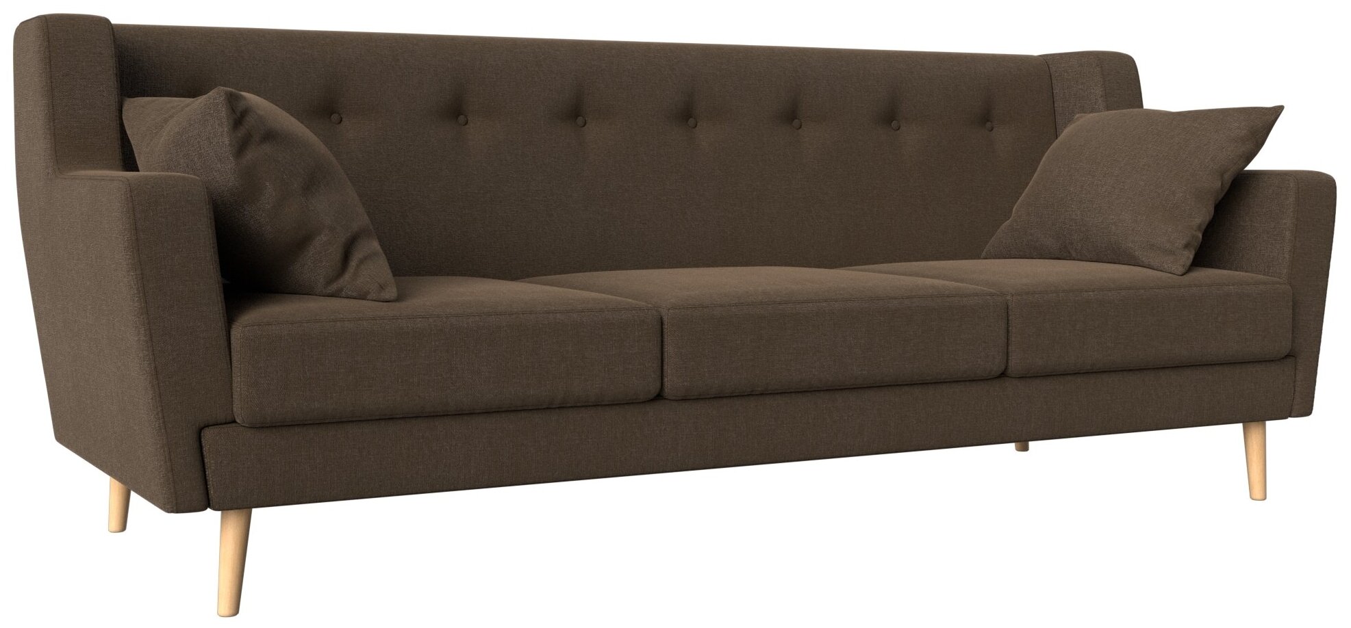 Прямой диван Брайтон 3, Рогожка, Модель 109165