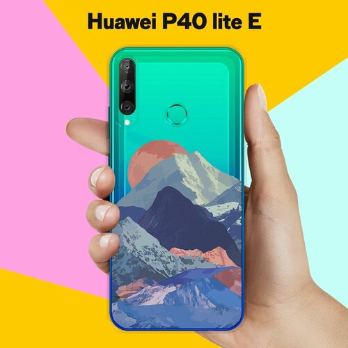 Силиконовый чехол Горы на Huawei P40 Lite E силиконовый чехол озеро и горы на huawei p40 lite хуавей п40 лайт