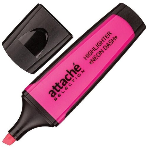 Attache SELECTION Текстовыделитель Neon Dash 1-5 мм, розовый
