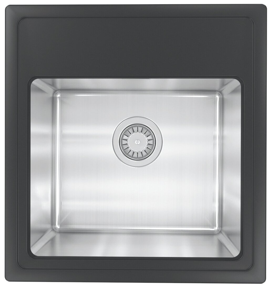 фото Мойка комбинированная Florentina Комби-480 480х510х230 мм антрацит 21.455. B0480.302