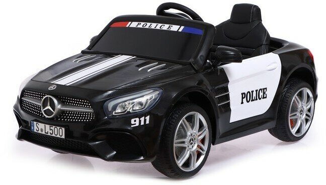 Электромобиль MERCEDES-BENZ SL500, полиция, EVA колёса, кожаное сидение, цвет чёрный