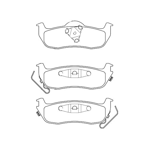 Дисковые тормозные колодки задние SANGSIN BRAKE SP1512 для Infiniti, Jeep, Nissan (4 шт.)