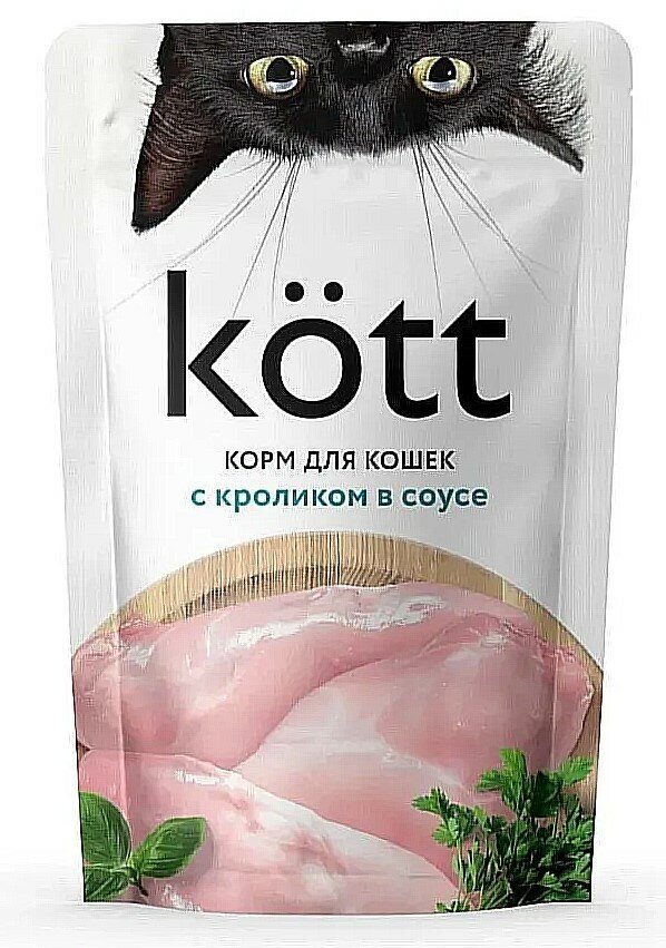 Влажный корм для кошек Kott с Кроликом в соусе, 75 г -28 шт.