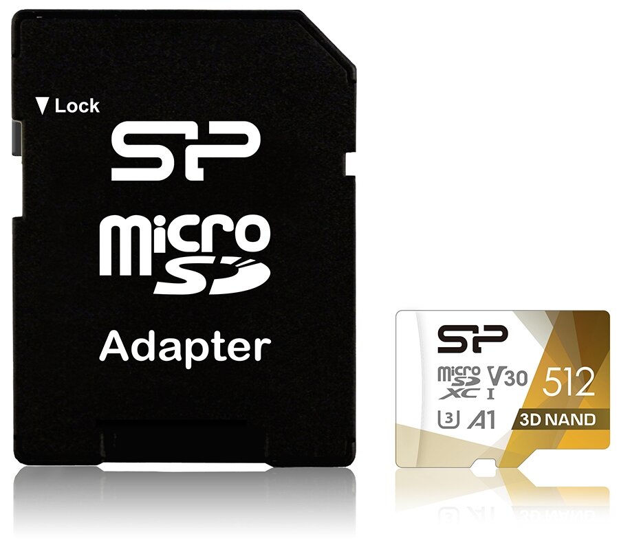 Флеш карта microSD 512GB Silicon Power Superior Pro A1 microSDXC Class 10 UHS-I U3 Colorful 100/80 Mb/s (SD адаптер)