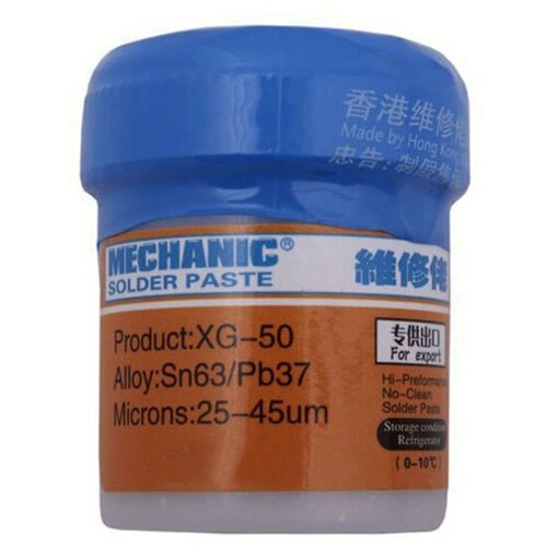 Паяльная паста ПМ Mechanic XG-50 35г mechanic v5b45 паяльная паста 138c 42 г