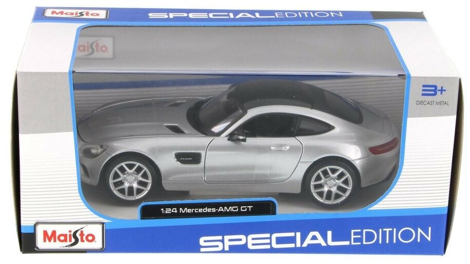 Maisto Машинка Mercedes-Benz AMG GT, 1:24 красная - фото №14