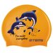 Шапочка для плавания ATEMI , силикон, оранжевая (дельфины), PSC401