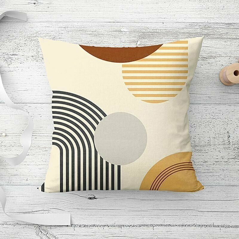 фото Подушка декоративная / Серый шар / Геометрия / 40х40 / подарок / подушка диванная / подушка для интерьера