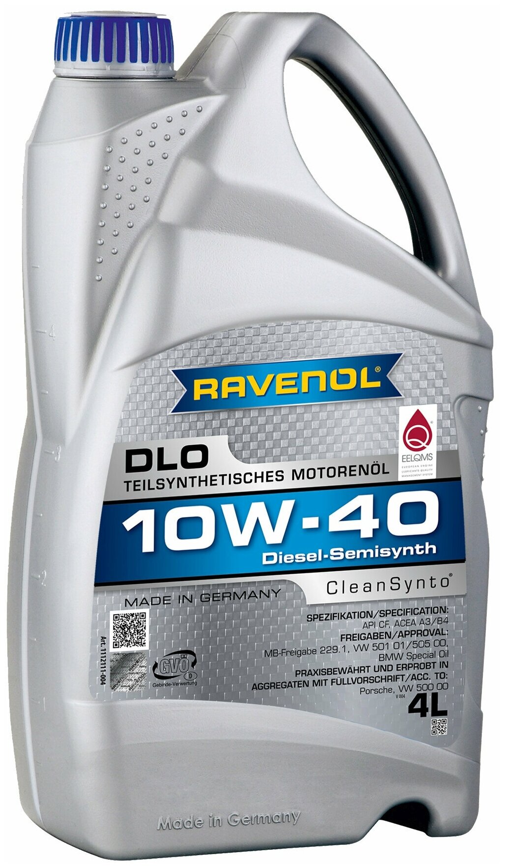 Синтетическое моторное масло RAVENOL DLO SAE 10W-40