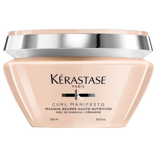 Kerastase Curl Manifesto Masque Beurre Haute Nutrition - Ультра насыщенная питательная маска для всех типов кудрявых и вьющихся волос 200 мл curl manifesto питательное увлажняющее молочко для всех типов кудрявых и вьющихся волос 250 мл