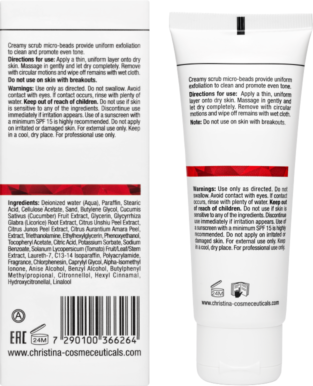 Christina – Выравнивающий скраб-эксфолиатор Comodex Scrub & Smooth Exfoliator, 75 мл