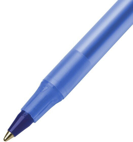 Ручка шариковая BIC Round Stic Classic, узел 1.0 мм, среднее письмо, чернила синие, одноразовая, тонированный голубой корпус(60 шт.)