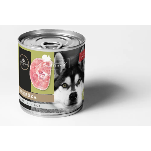 Консервы для собак Secret Premium с индейкой, влажный корм, упаковка 12шт х 340г