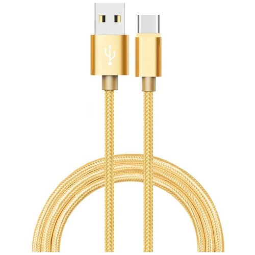 Кабель синхронизации ATOM Дата-кабель USB Type-C 3.1 - USB Type-C 3.1, 1,8 м, золотой, ATOM
