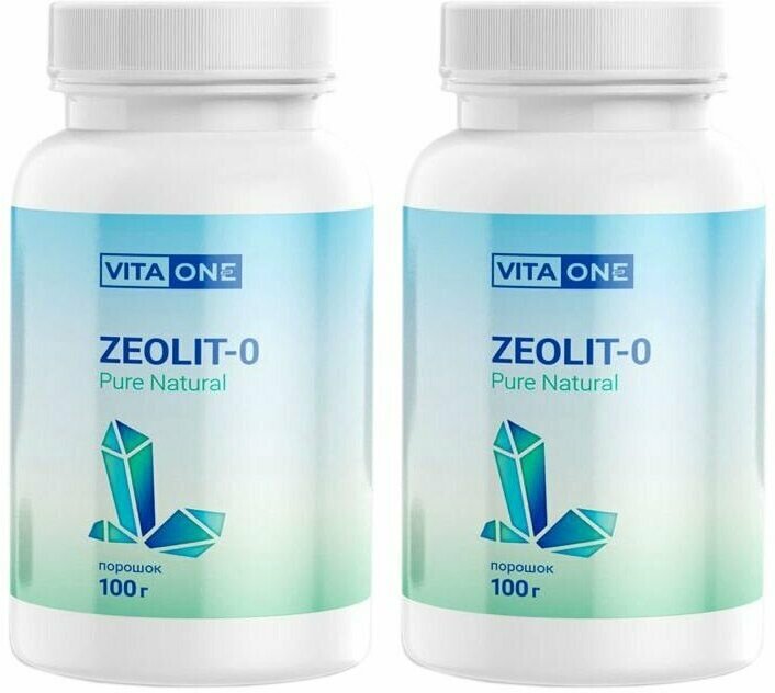Vita-One 100% цеолит пищевой природный очищение организма для иммунитета взрослым детокс для похудения, 2 шт.