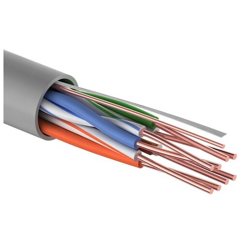 Сетевой кабель Rexant U/UTP cat.5e PVC / 4PR / 24AWG 25m Grey 01-0043-25