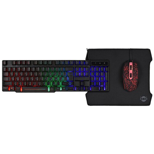 Комплект клавиатура мышь коврик TFN 3в1 Saibot AZ-1 черный 1790₽