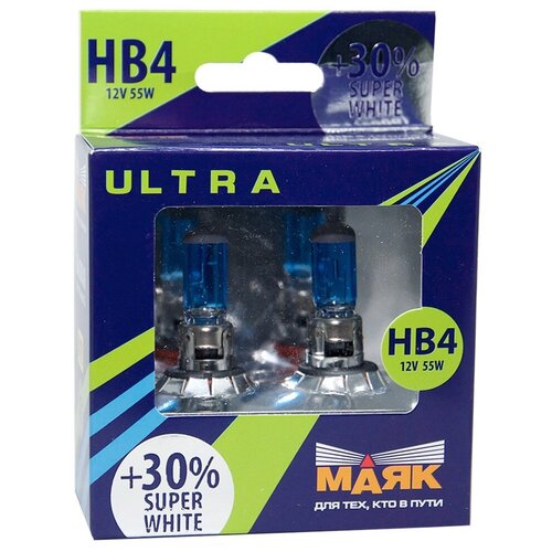 Лампа маяк ULTRA HB4 (9006) 12V 55W P22d SUPER WHITE +30%