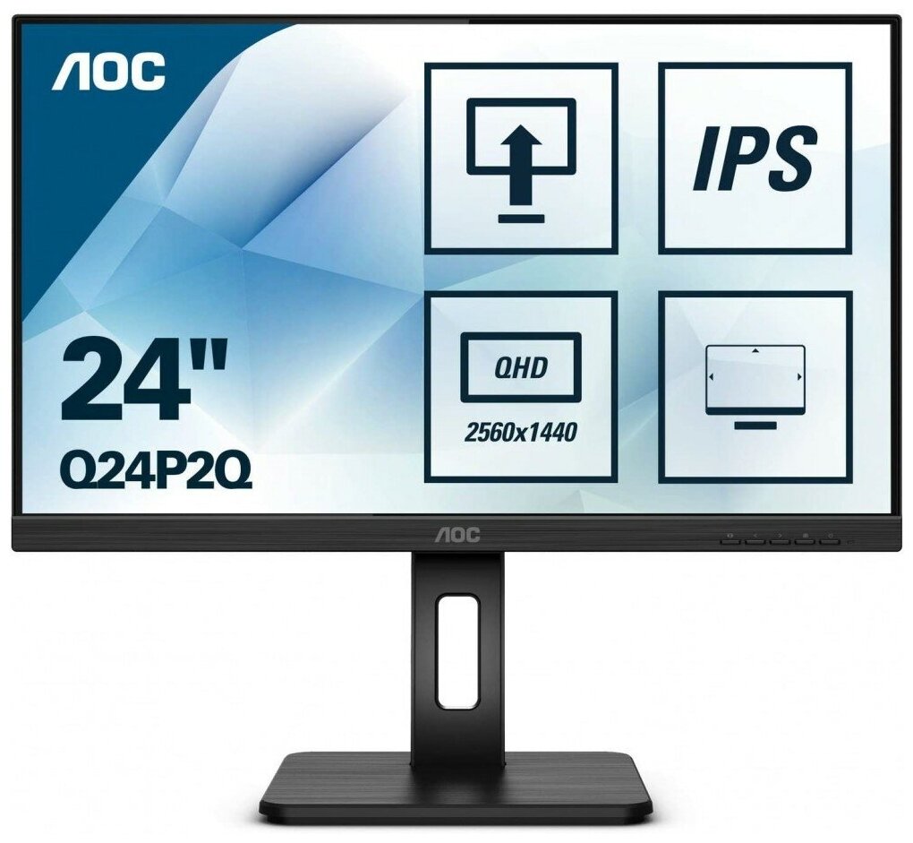 23.8"Монитор AOC Q24P2Q 2560x1440, Black